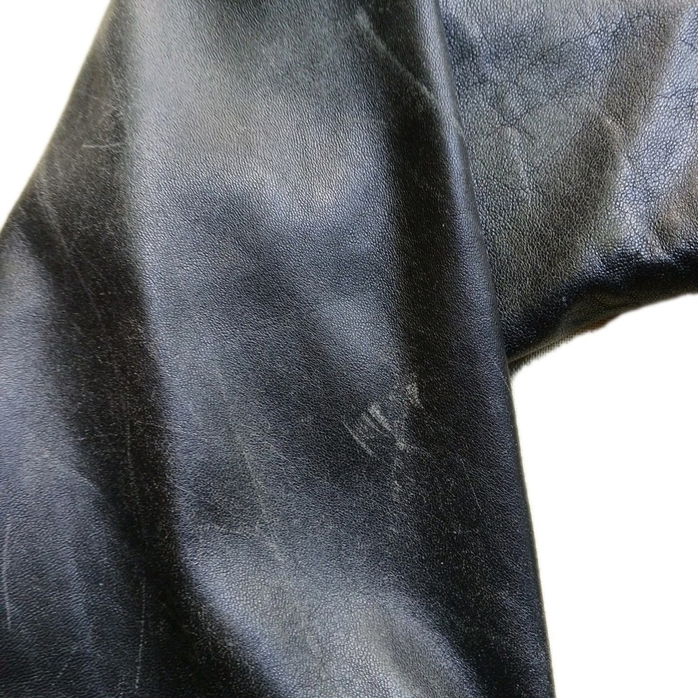 Worthington Black Lambskin Leather Zip Jacket Large - Picture 4 of 6